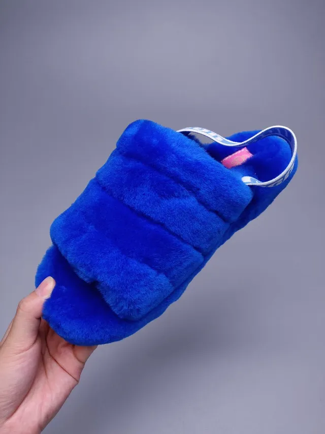 UGG Tasman Azul Real Pantufas de pele sintética acolchoada 3