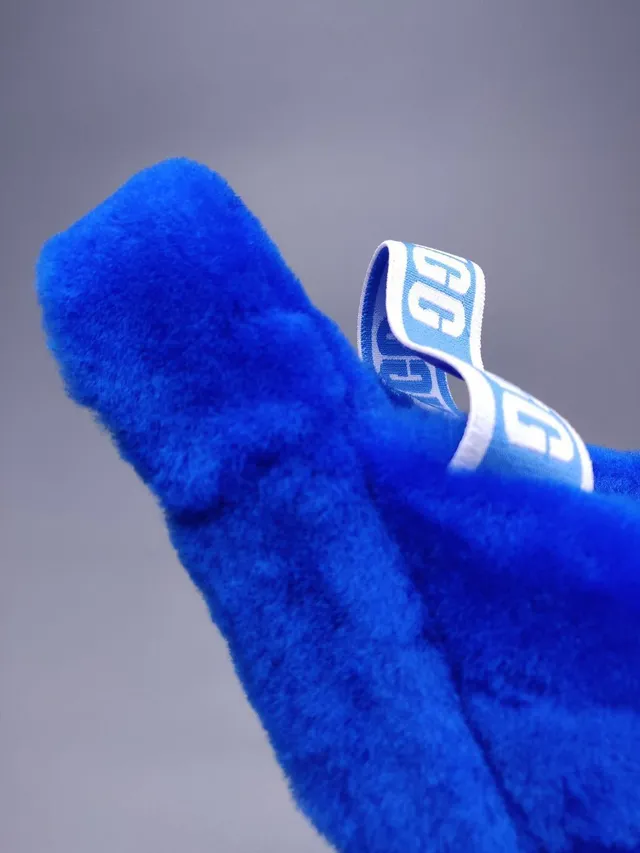 UGG Tasman Azul Real Pantufas de pele sintética acolchoada 7