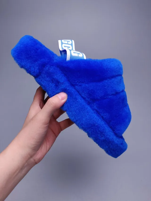 UGG Tasman Azul Real Pantufas de pele sintética acolchoada 8