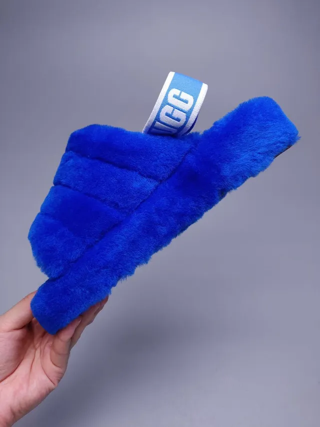 UGG Tasman Azul Real Pantufas de pele sintética acolchoada 9