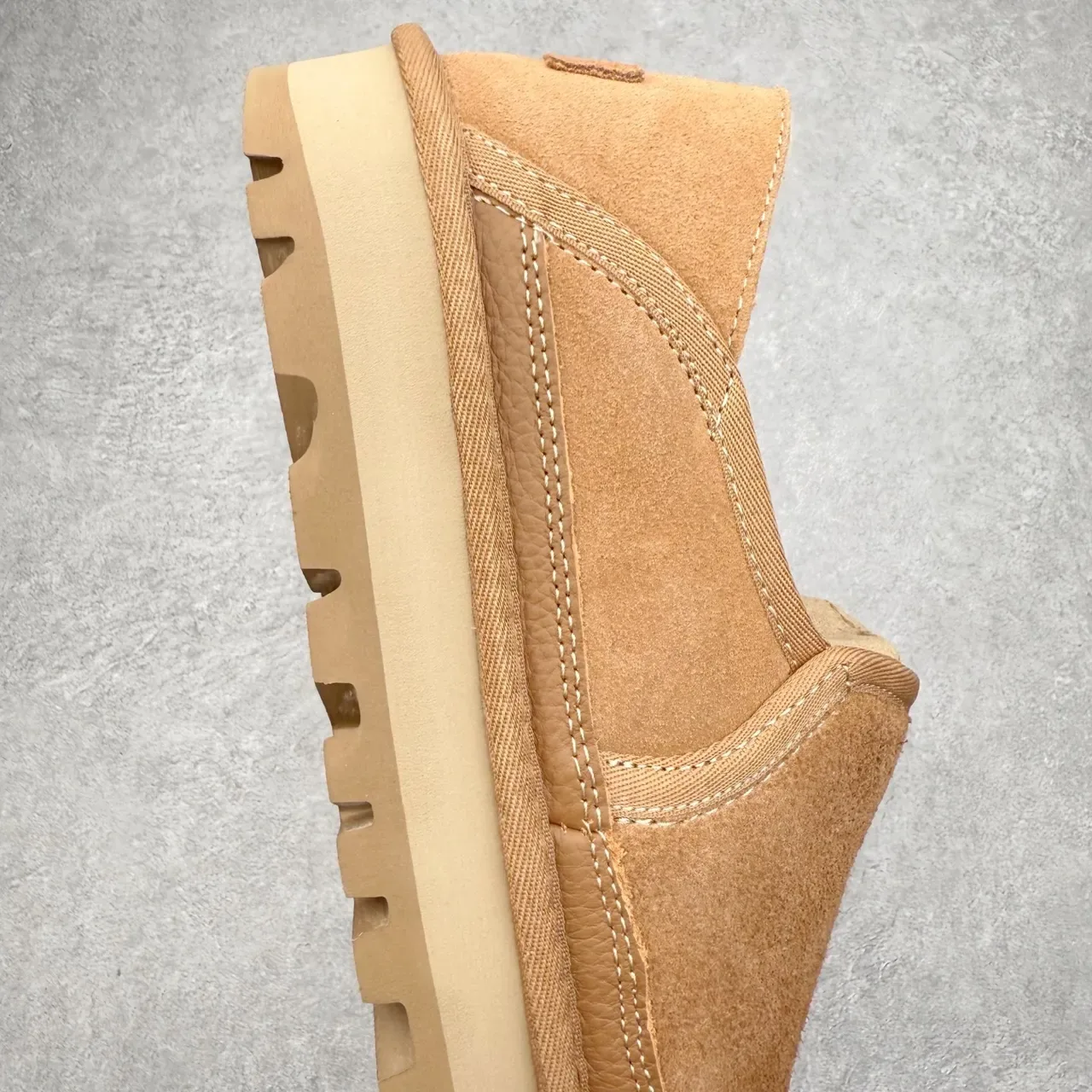 UGG Tasman Tan Suede Shearling-Lined Slip-On Loafers 4