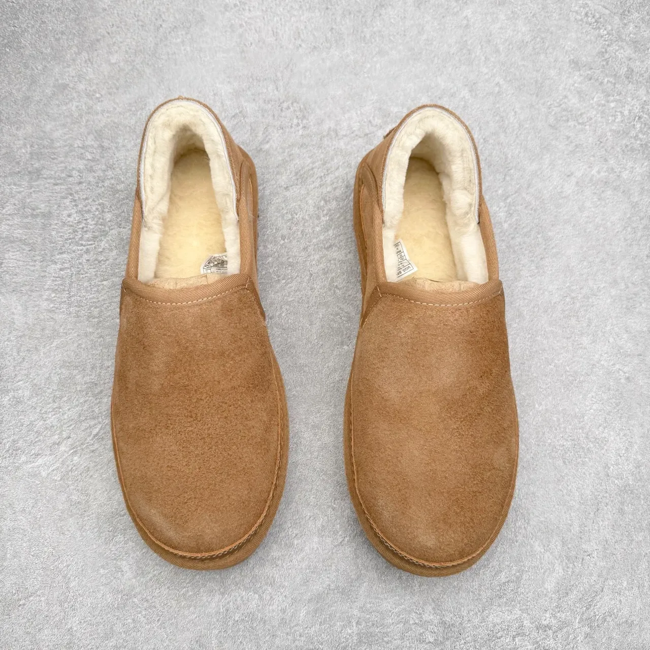 UGG Tasman Tan Suede Shearling-Lined Slip-On Loafers 6