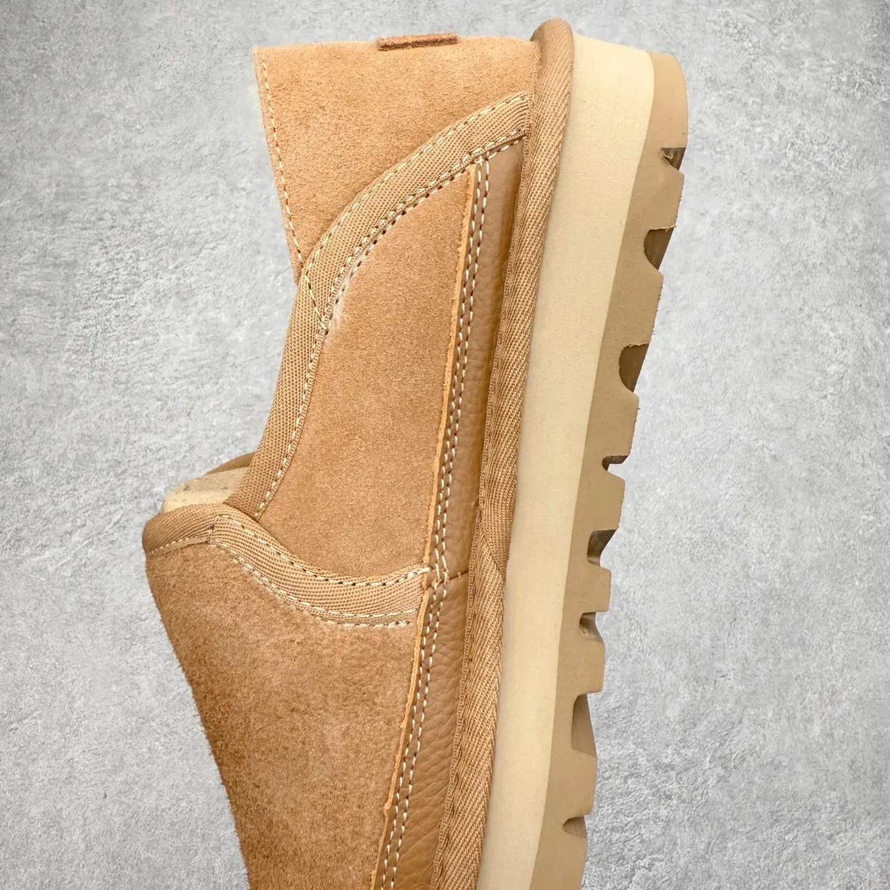 UGG Tasman Tan Suede Shearling-Lined Slip-On Loafers 9