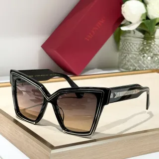 Valentino Grace Black and Silver Gradient Sunglasses
