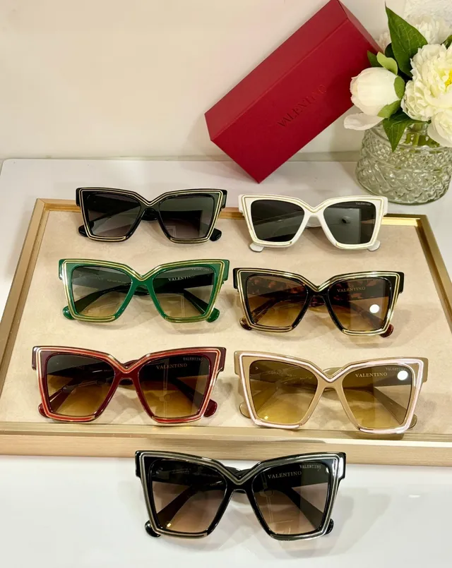 Valentino Grace Black and Silver Gradient Sunglasses 3