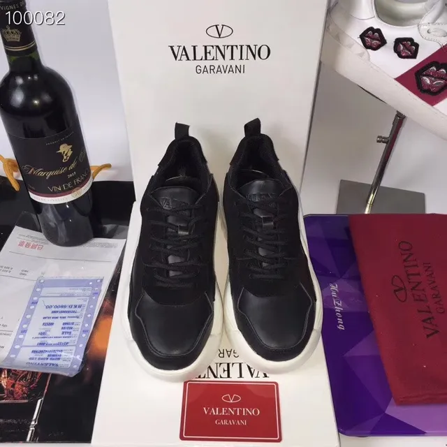 Valentino Open Black and White Chunky Sneakers 2