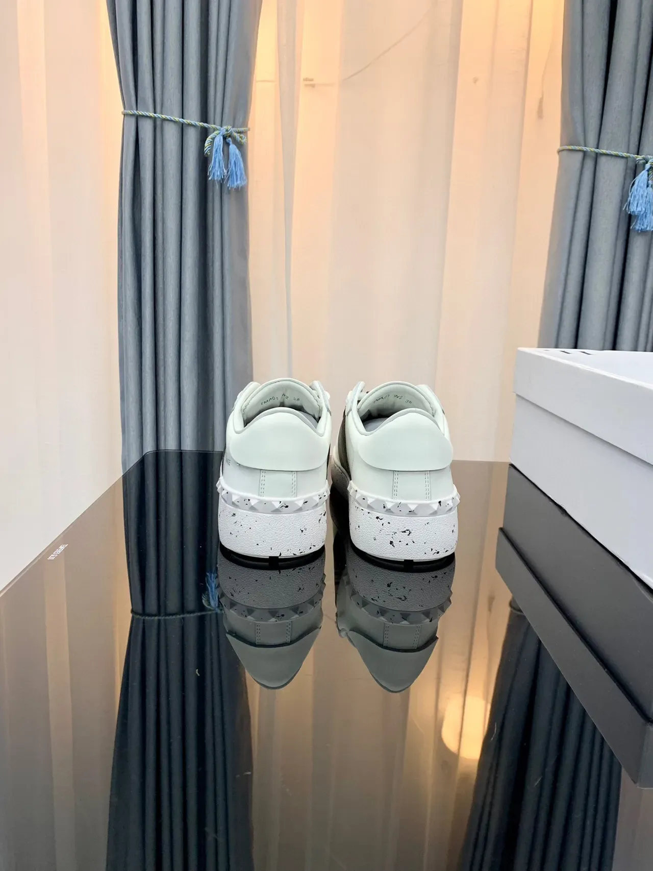 Valentino Open for a Change White Black Strap Lifestyle Sneakers 7