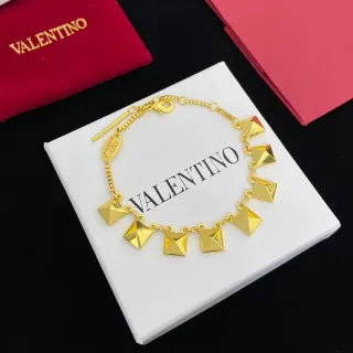 Valentino Rockstud Gold-Tone Pyramid Stud Bracelet