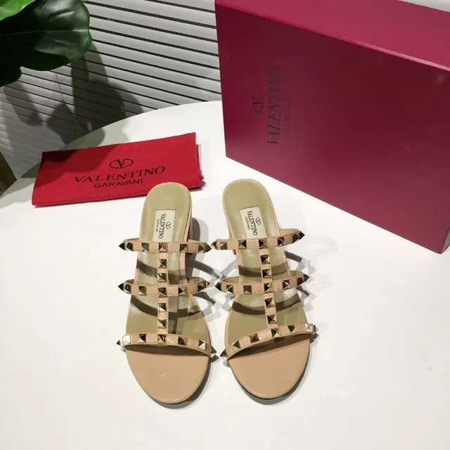 Valentino Rockstud Nude Studded Gladiator Sandals 3