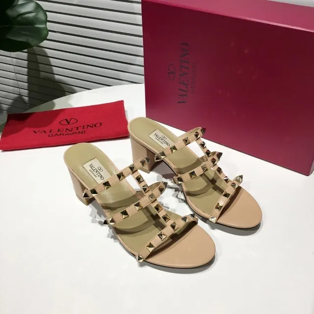 Valentino Rockstud Nude Studded Gladiator Sandals 4