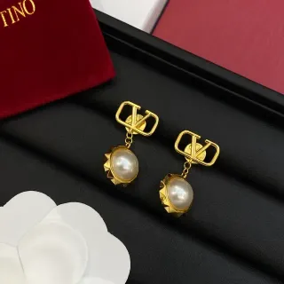 Valentino VLogo Pearl Dangling Earrings