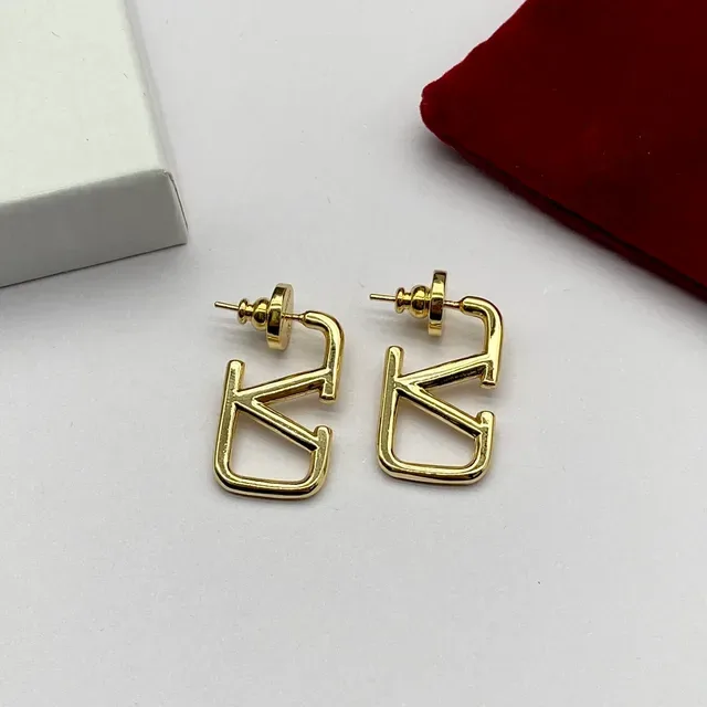 Valentino VLTN Open-Frame V Logo Stud Earrings 6