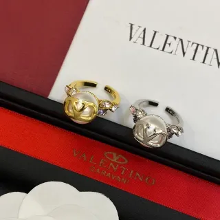Valentino VLTN Pearl and Crystal Adjustable Rings