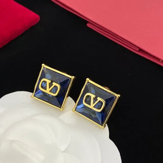 Valentino VLTN Square Double-Stone Stud Earrings 4