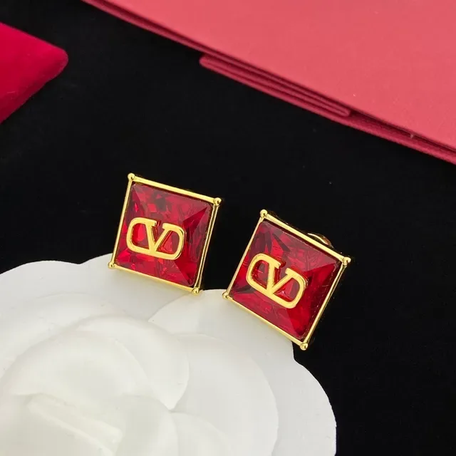 Valentino VLTN Square Double-Stone Stud Earrings 5
