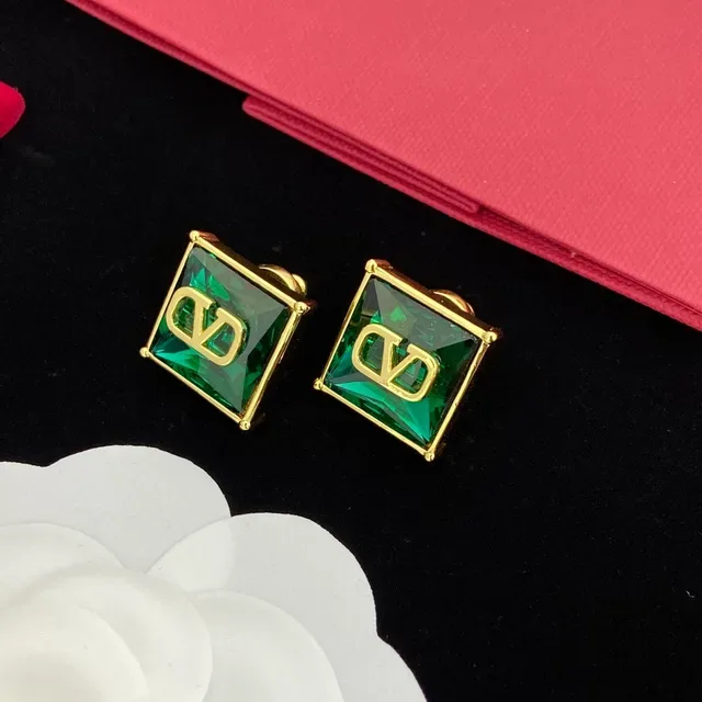Valentino VLTN Square Double-Stone Stud Earrings 6