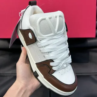 Valentino VLTN White and Brown Lifestyle Sneakers