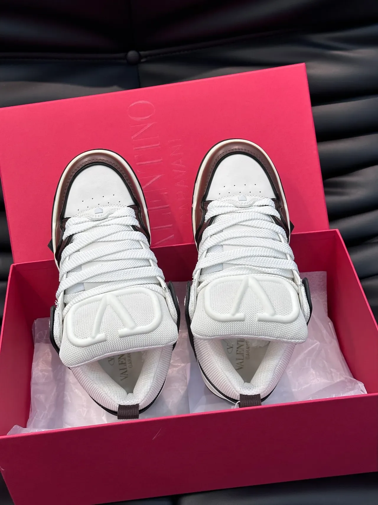 Valentino VLTN Zapatillas Lifestyle Blancas y Marrones 4