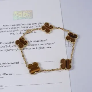 Van Cleef & Arpels Alhambra عين النمر سوار أربعة أنماط