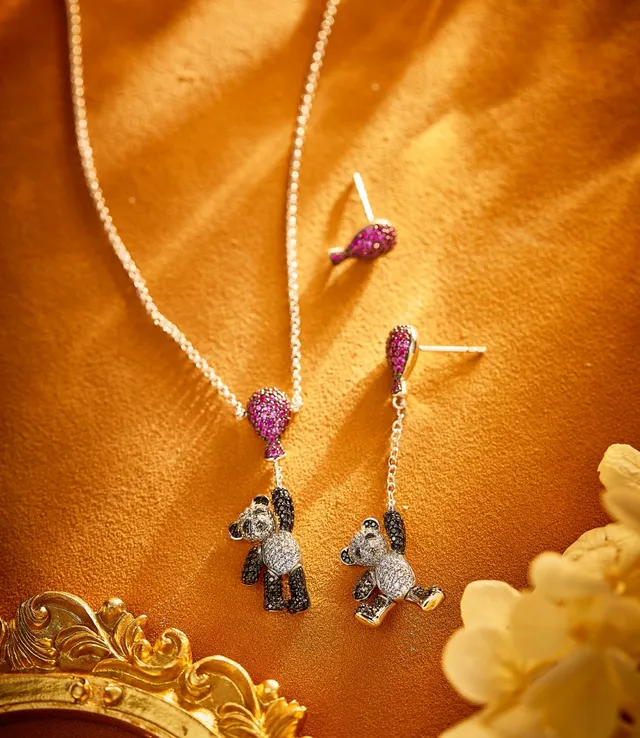 Van Cleef & Arpels Collier Ours et Ballon Gemmes Pavé Or Jaune 5