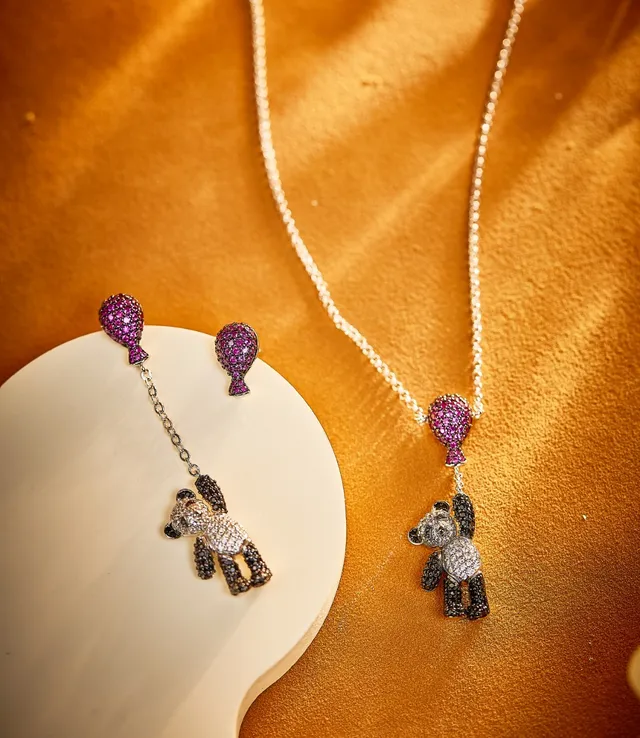 Van Cleef & Arpels Collier Ours et Ballon Gemmes Pavé Or Jaune 6