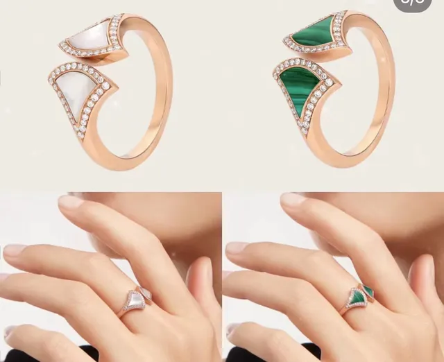 Van Cleef & Arpels Divas’ Dream Or Rose Nacre et Diamant Bague 2