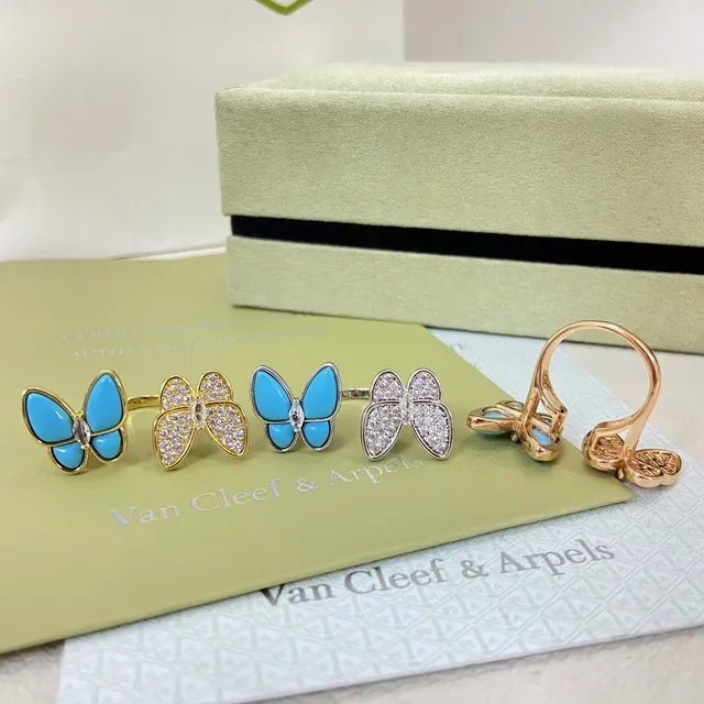 Van Cleef & Arpels Papillon Butterfly Anéis de diamantes com esmalte e pavê 2