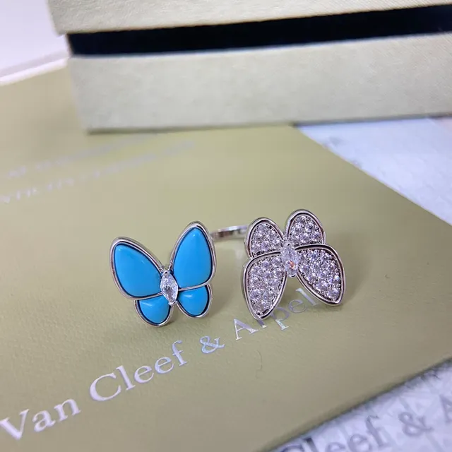 Van Cleef & Arpels Papillon Butterfly Anéis de diamantes com esmalte e pavê 3