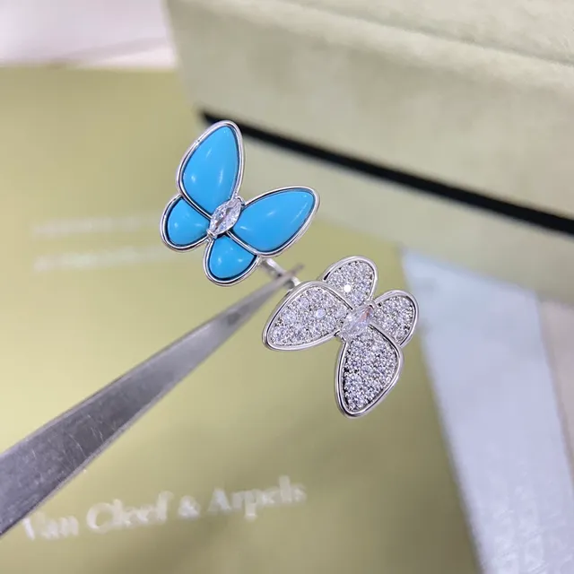 Van Cleef & Arpels Papillon Butterfly Anéis de diamantes com esmalte e pavê 5