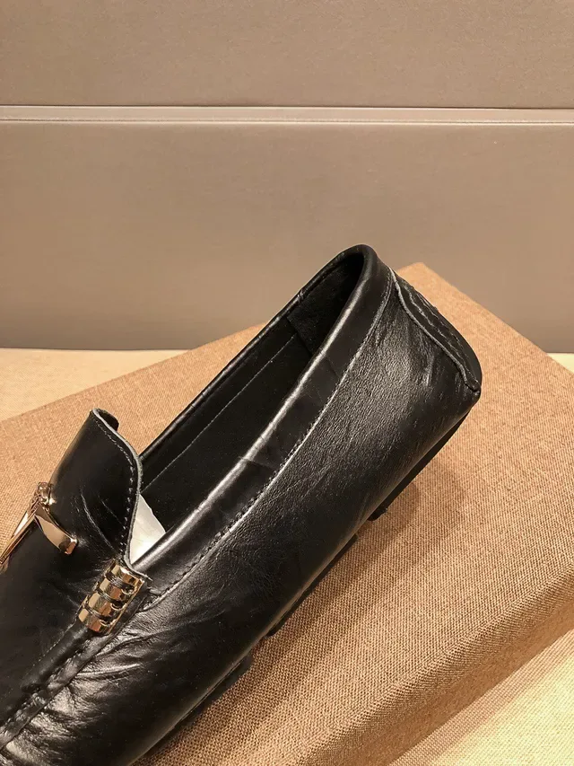 Versace Loafer Cuir Noir Doré Boucle Medusa-Bit 6