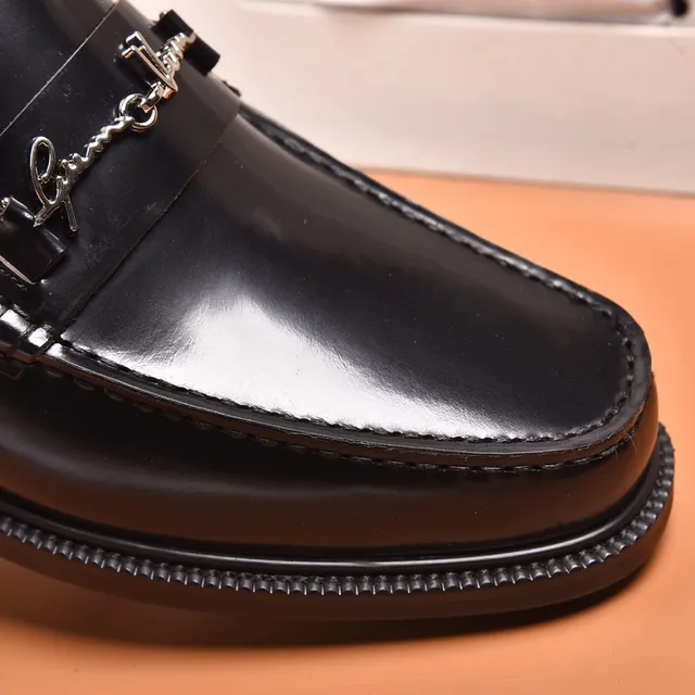 Versace Chain Reaction Black Leather Horsebit Loafers 3