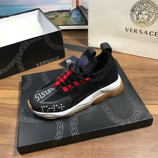 Versace Chain Reaction Black Red White Lifestyle Sneakers