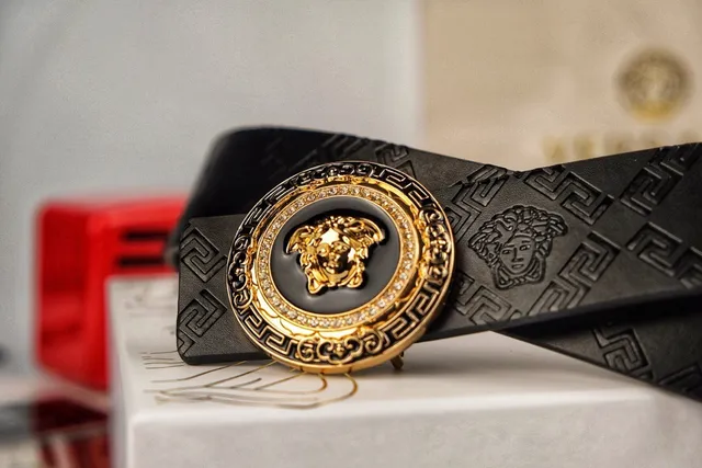 Versace Greca Medusa Embossed Leather Belt 3