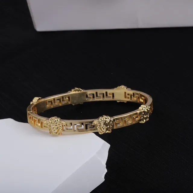 Bracelet Versace Greca Medusa Doré Tête Médusa Clé Grecque 3