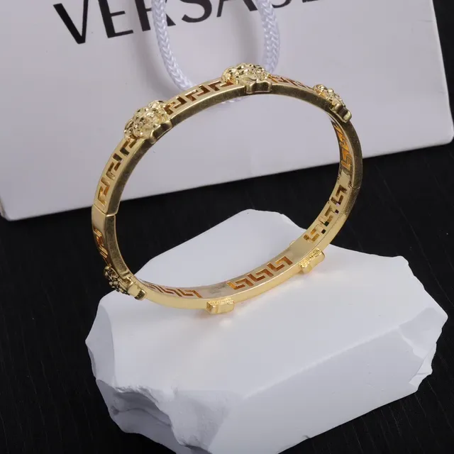 Bracelet Versace Greca Medusa Doré Tête Médusa Clé Grecque 4