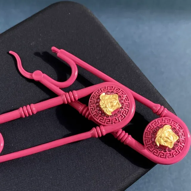 Versace Medusa Safety Pin Boucles d'oreilles Rose et Or 5