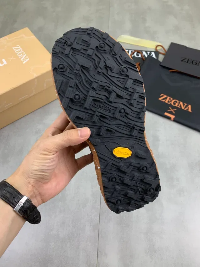 Zegna Black and Brown Speckled Midsole Lifestyle Sneakers 3