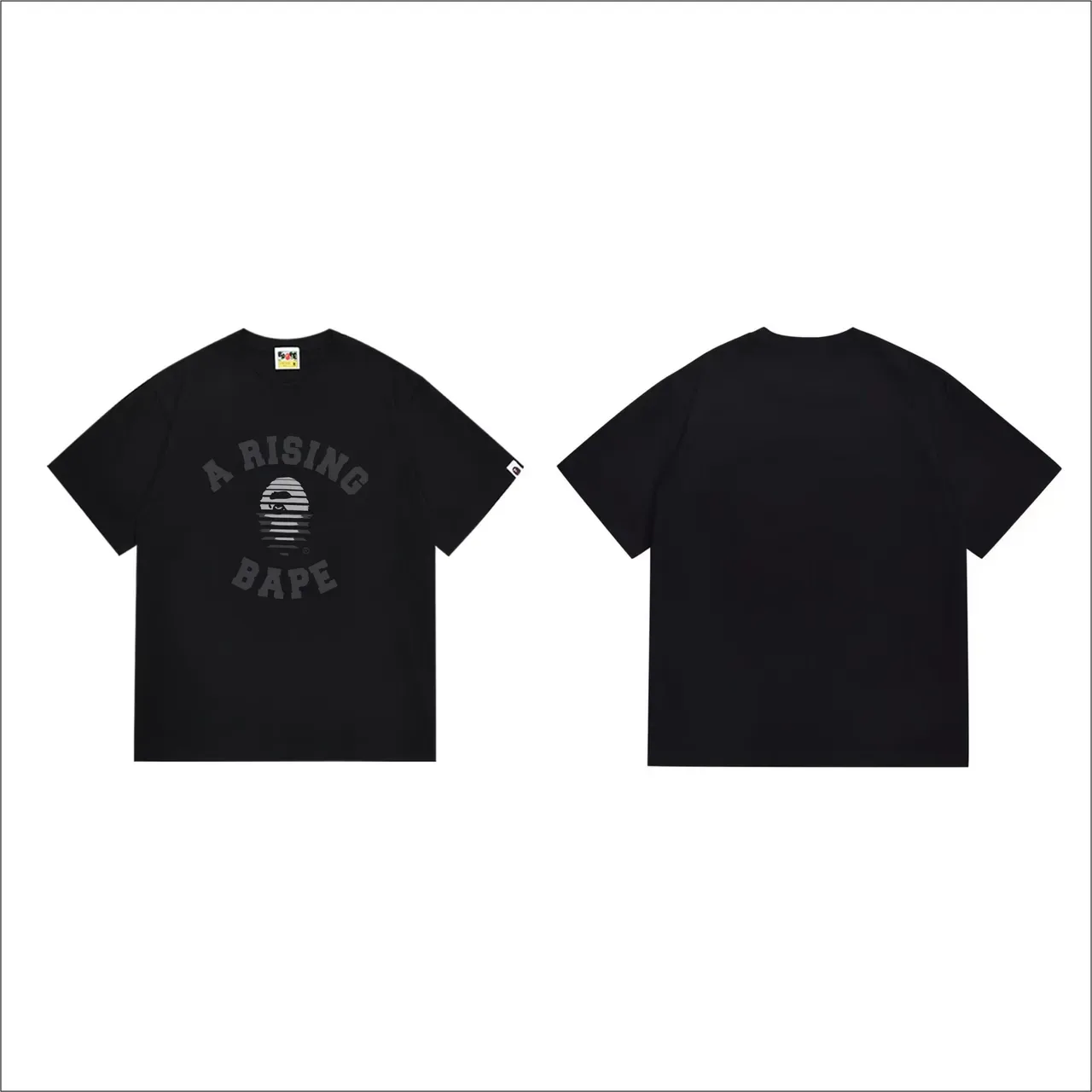 A Bathing Ape A Rising BAPE Graphic Print Black T-Shirt 4
