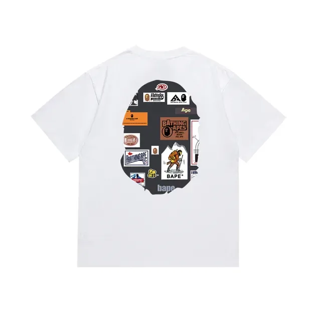 A Bathing Ape Ape Head Collage Graphic Black T-Shirt 6