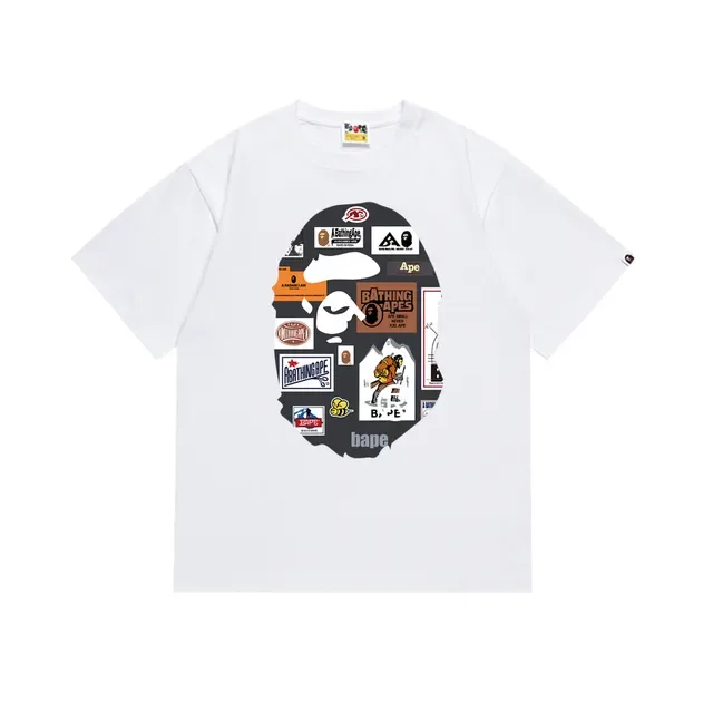 A Bathing Ape Ape Head Collage Graphic Black T-Shirt 7