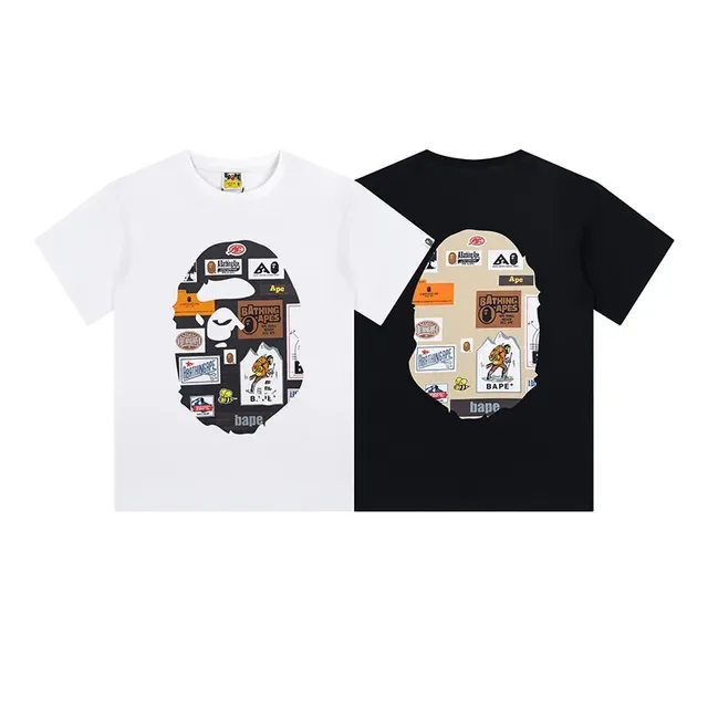 A Bathing Ape Ape Head Collage Graphic Black T-Shirt 8
