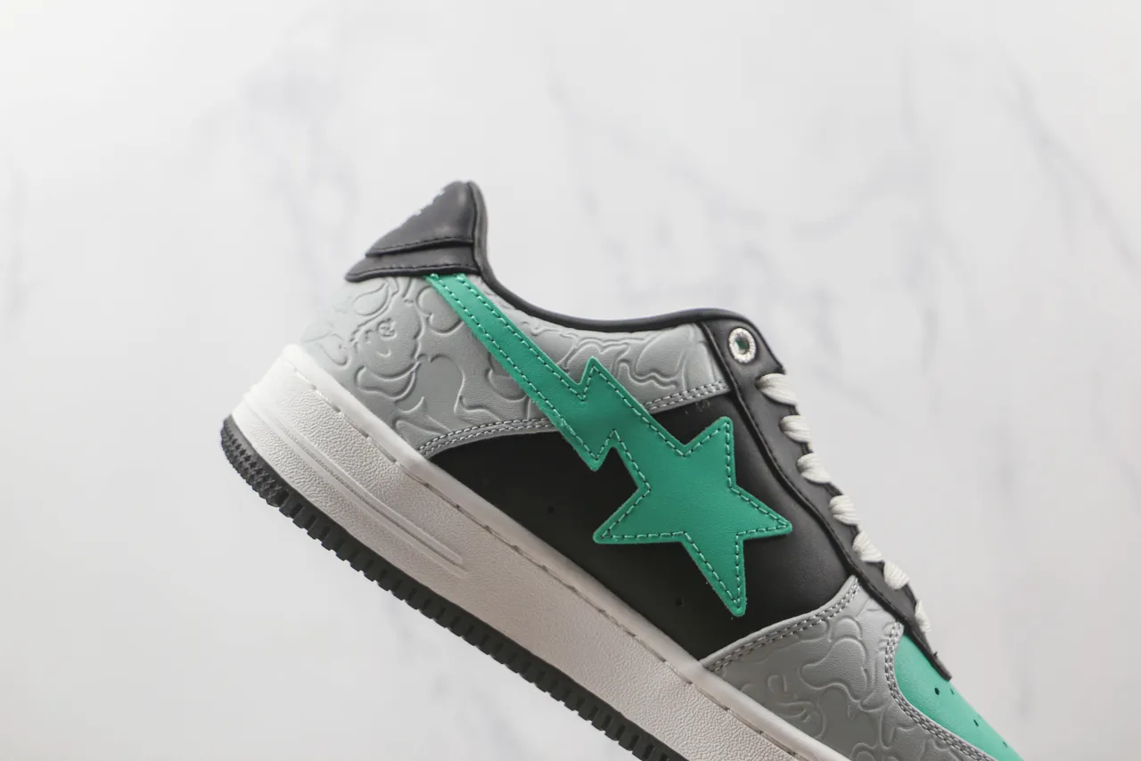 A Bathing Ape BAPE STA Gray Black Mint Green Lifestyle Sneakers 5