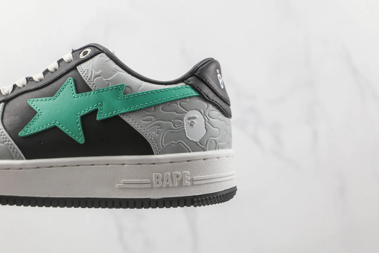A Bathing Ape BAPE STA Gray Black Mint Green Lifestyle Sneakers 7