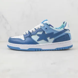 A Bathing Ape BAPE STA Light Blue and White Lifestyle Sneakers