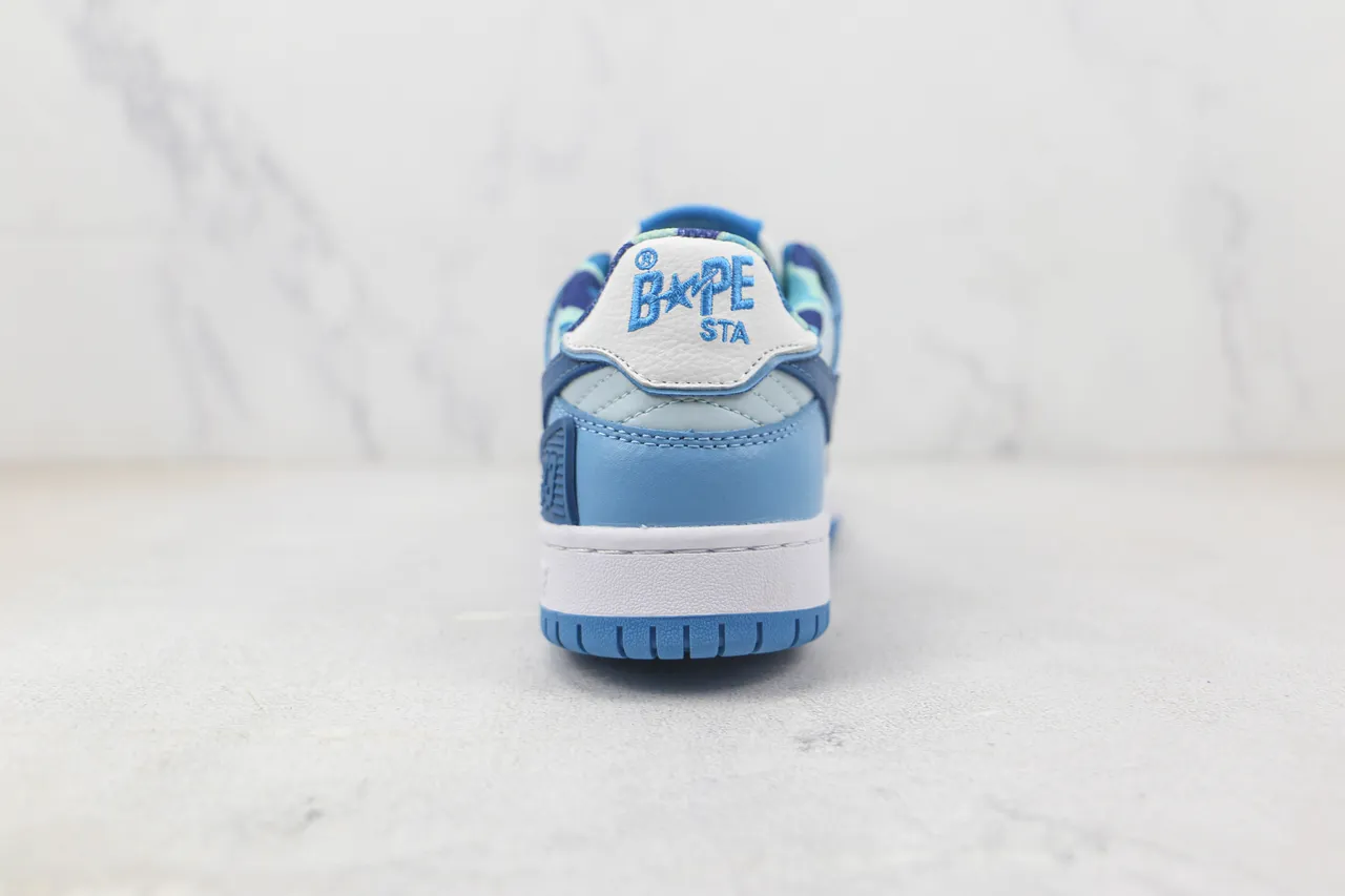 A Bathing Ape BAPE STA Light Blue and White Lifestyle Sneakers 9