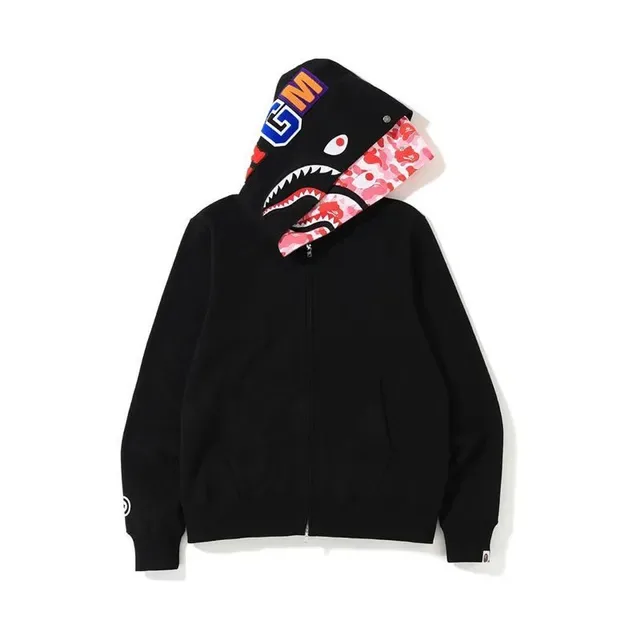 A Bathing Ape Shark Black Multicolor Full-Zip Hood Lining Hoodie 10
