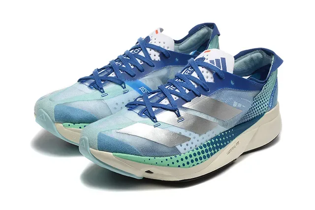 Adidas Adios Pro 3 Blue Silver Teal tênis de corrida 4