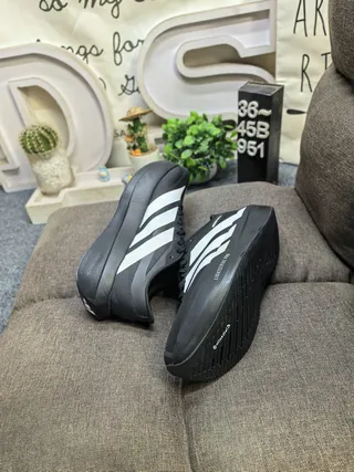 Adidas Adizero Evo SL 2 Black Silver Running Shoes 6