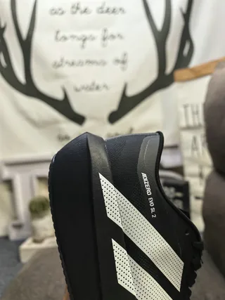 Adidas Adizero Evo SL 2 Black Silver Running Shoes 9