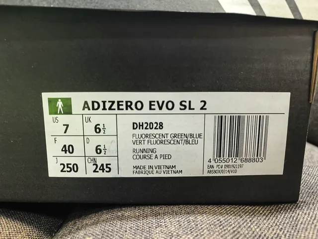 Adidas Adizero Evo SL 2 Light Blue Black Running Shoes 12